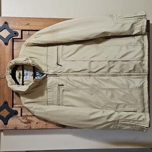 Retreat Tan Quilted Lining Utility Winter Men's Jacket Size M 38/40